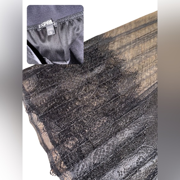 Lace Pleated Skirt By Express - Picture 2 of 3